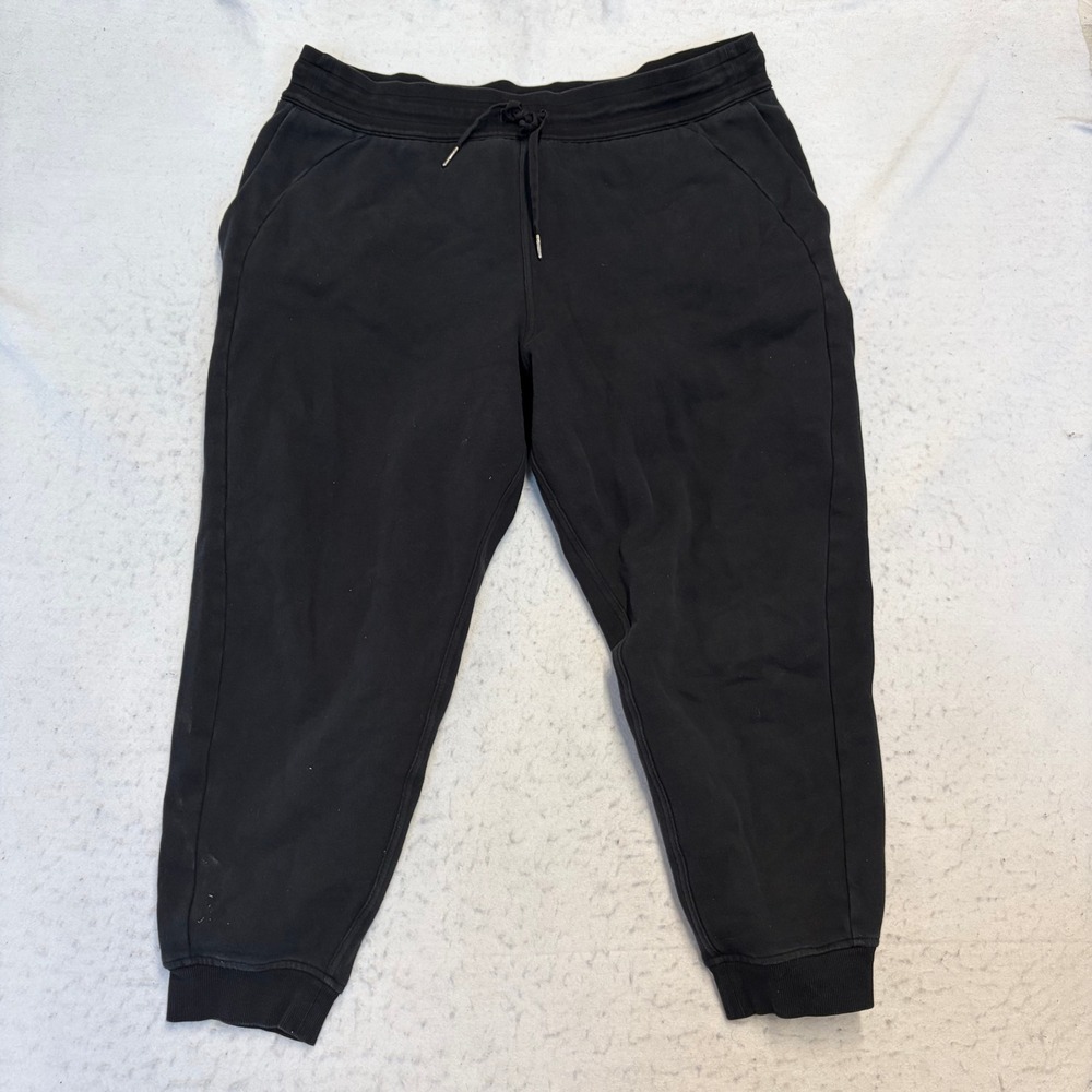 Lululemon Scuba Jogger Womens Size 18 Black Fleece High Rise Sweatpants
